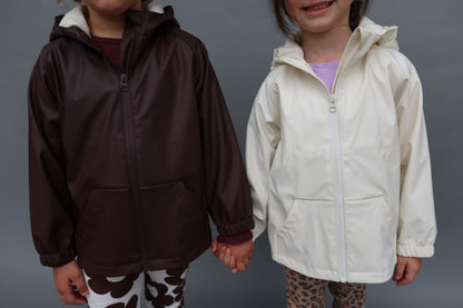 Rain Jacket Chocolate & Cream