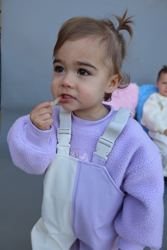 Overalls Cream & Lilac